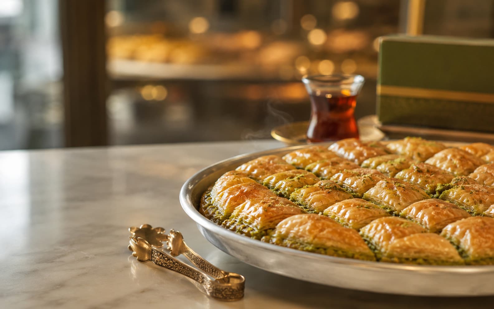 Tatlı Tepsi iletişim bölümü için servis baklava görseli