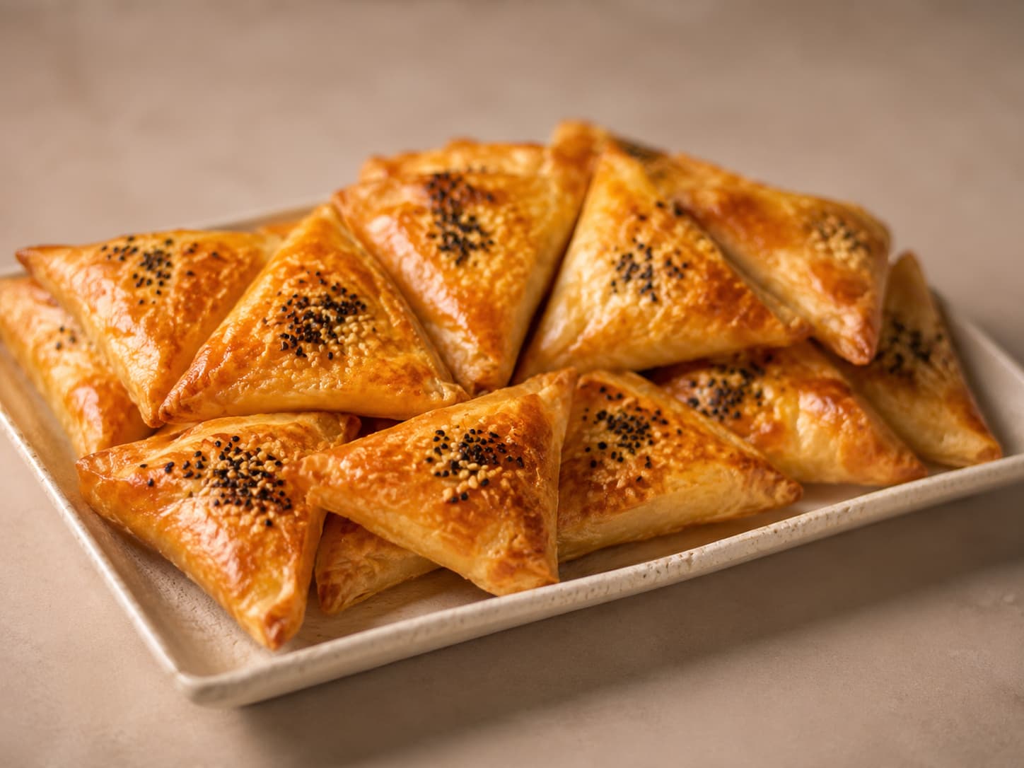 Muska böreği sunumu